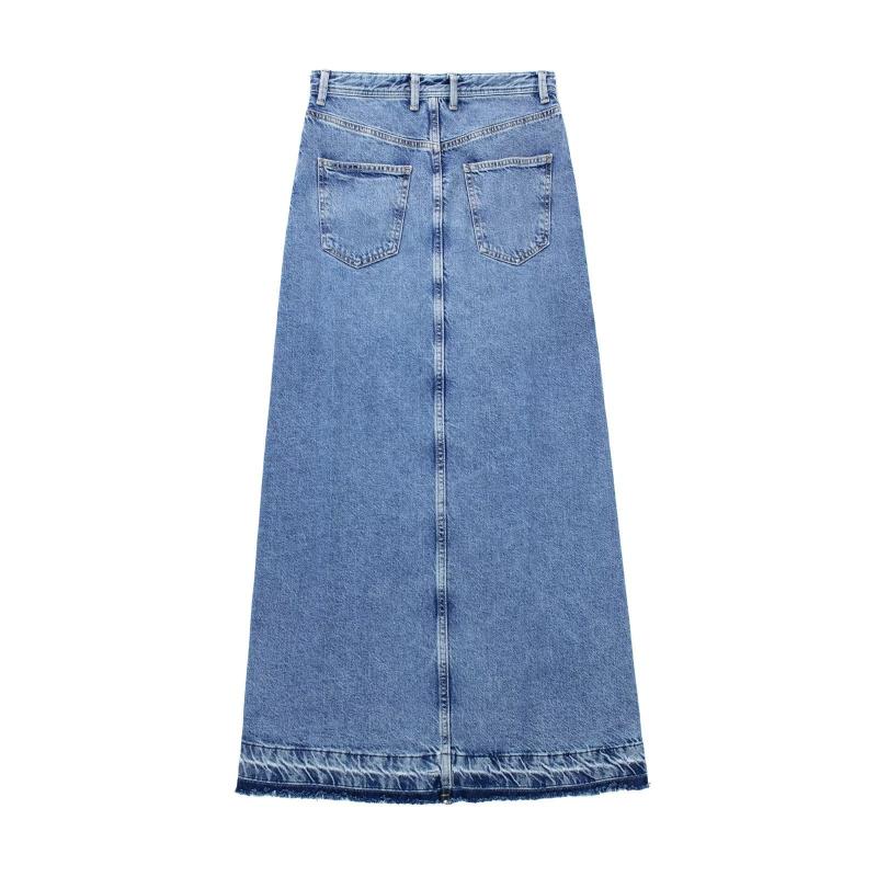 Womens Bottoms | Denim Midi Skirt Bottoms Bottoms