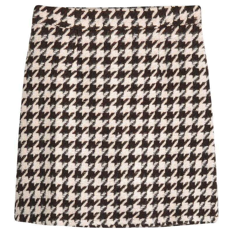 Womens Bottoms | Houndstooth A-Line Skirt Bottoms Black