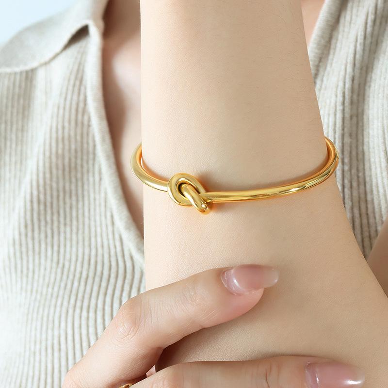 Womens Bracelets | Double Knot Hinged Bangle Bracelets Bracelets