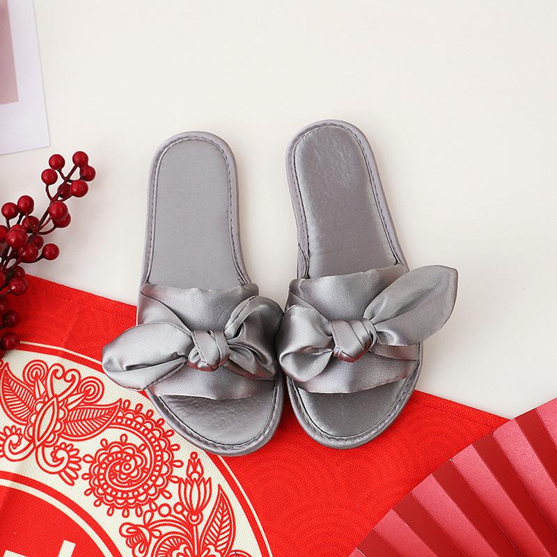 Womens Flats & Loafers | Bikini Bow Slide Sandals Sandals Flats & Loafers