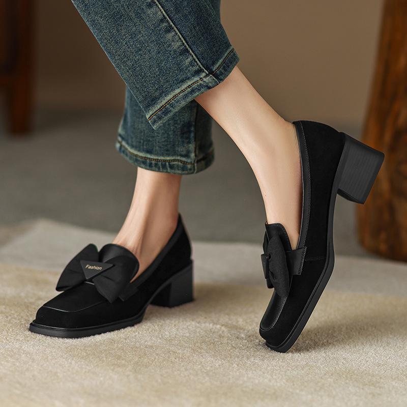 Womens Flats & Loafers | Leandra Heeled Loafer Flats & Loafers Black Multi