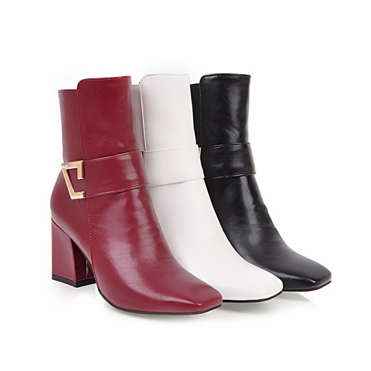 Womens Heels | Dakota Patent Leather Zip Up Booties Boots & Booties Boots & Booties