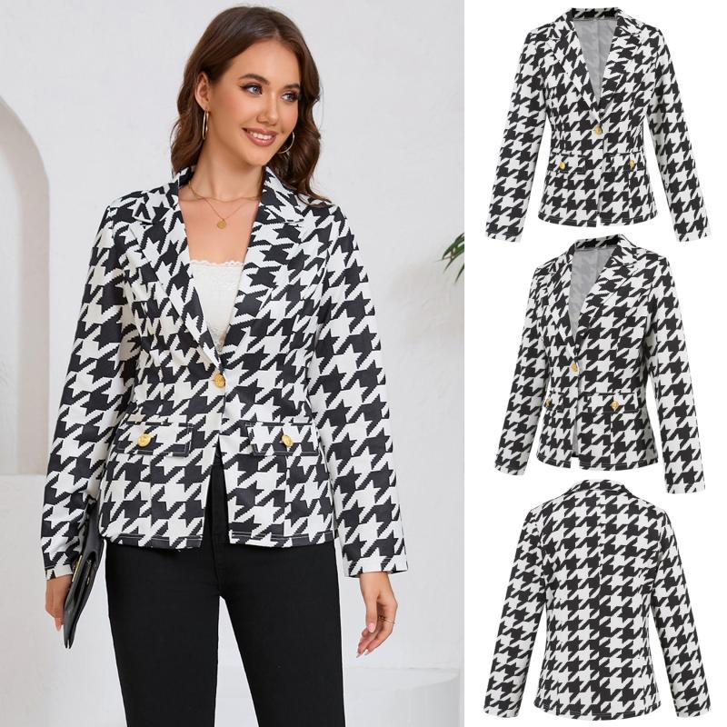 Womens Jackets & Coats | Houndstooth Avery Blazer Clothing Black