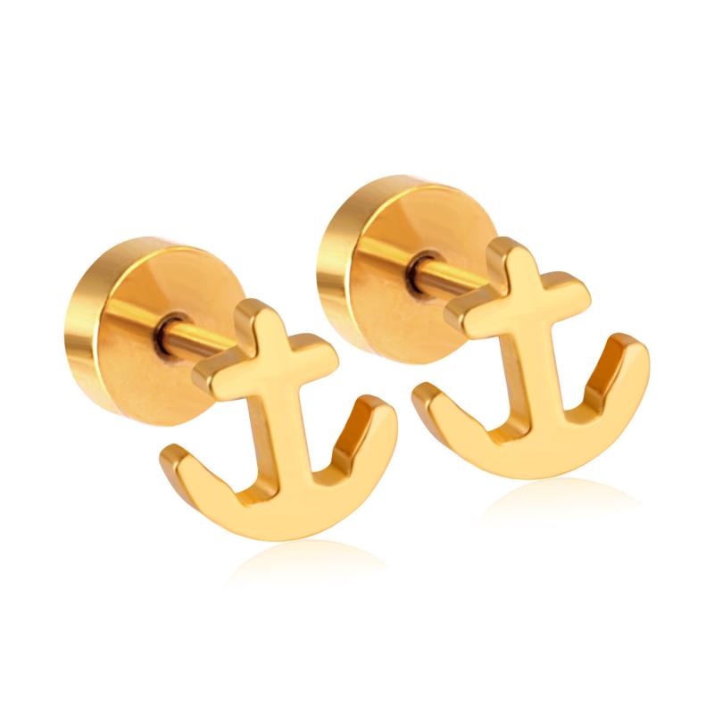 Womens Novelty | Away We Go Anchor Studs Jewelry & Watches Gold