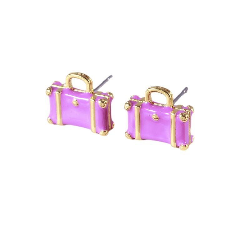 Womens Novelty | Away We Go Suitecase Studs Jewelry & Watches Novelty