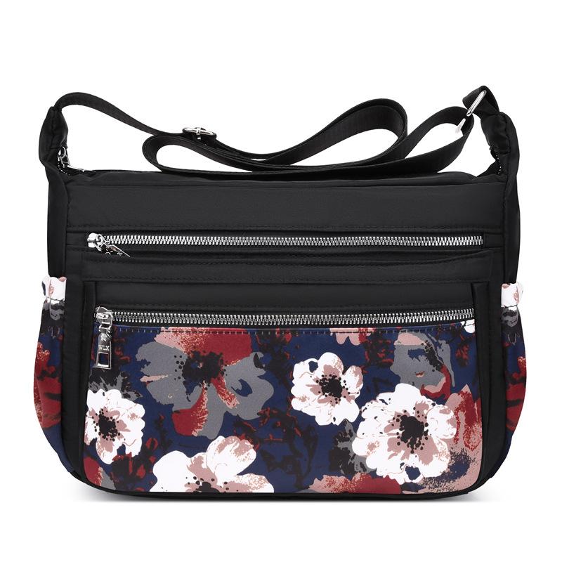 Womens Shoulder Bags | Hudson Fall Poppies Flap Shoulder Bag Handbags & Purses Black Multi